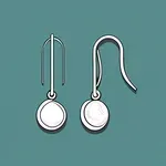 dangly pearl earrings image
